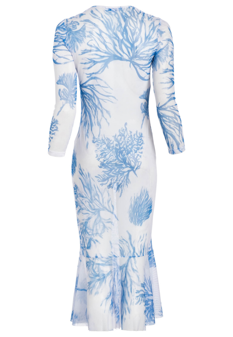 Sophia Mini Sheer Dress in Toile de Reef
