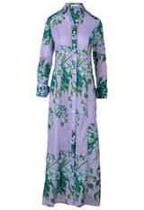 Kathe Cotton Dress in Lavender Mock Coffee