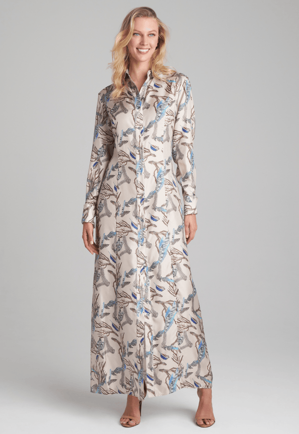 Kathe Silk Dress in Narragansett