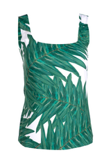 Caterina Stretch Knit Tank Top in Queen Palm