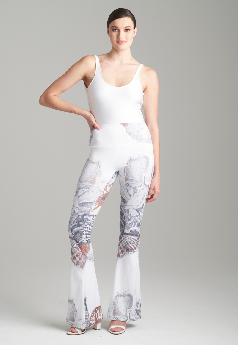 Elaine Stretch Knit Pants in Shellscape