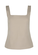 Caterina Italian Stretch Tank Top in Khaki