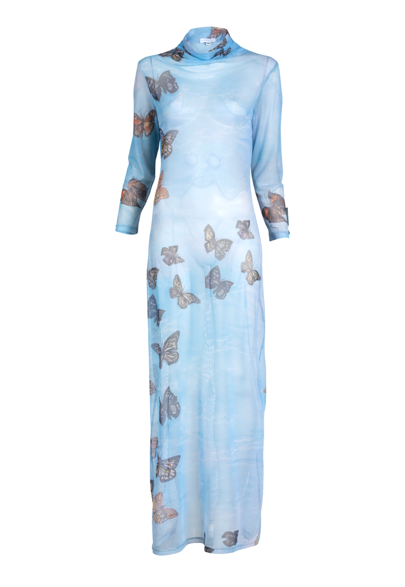Aurora Mesh T-shirt Dress in Papillon