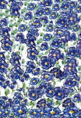 Asher Sheer Dress in Blue Pansies