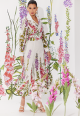 Crawford Cotton Skirt in Foxgloves