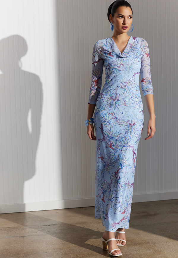 Louise Sheer Dress in Magnolia